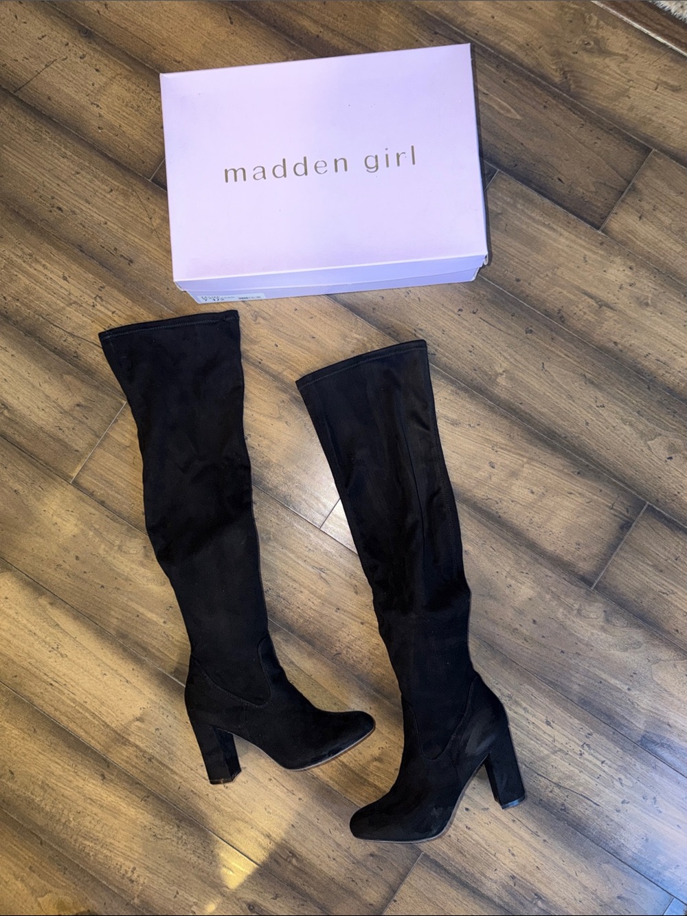 🖤madden girl BLACK OVER THE KNEE BOOTS SIZE 7.5🖤